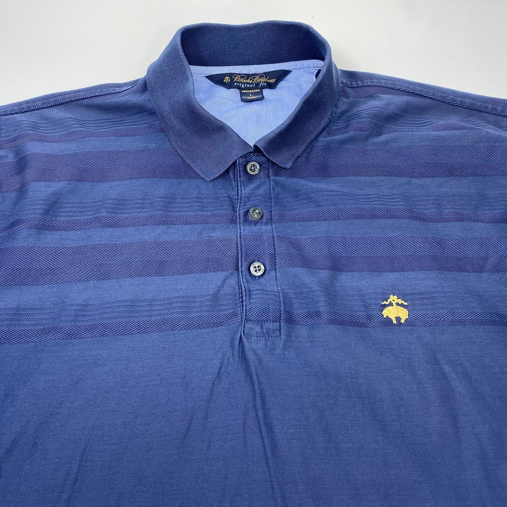 Brooks Brothers Large‎ Navy Blue Original Fit Short Sleeve  Polo Shirt